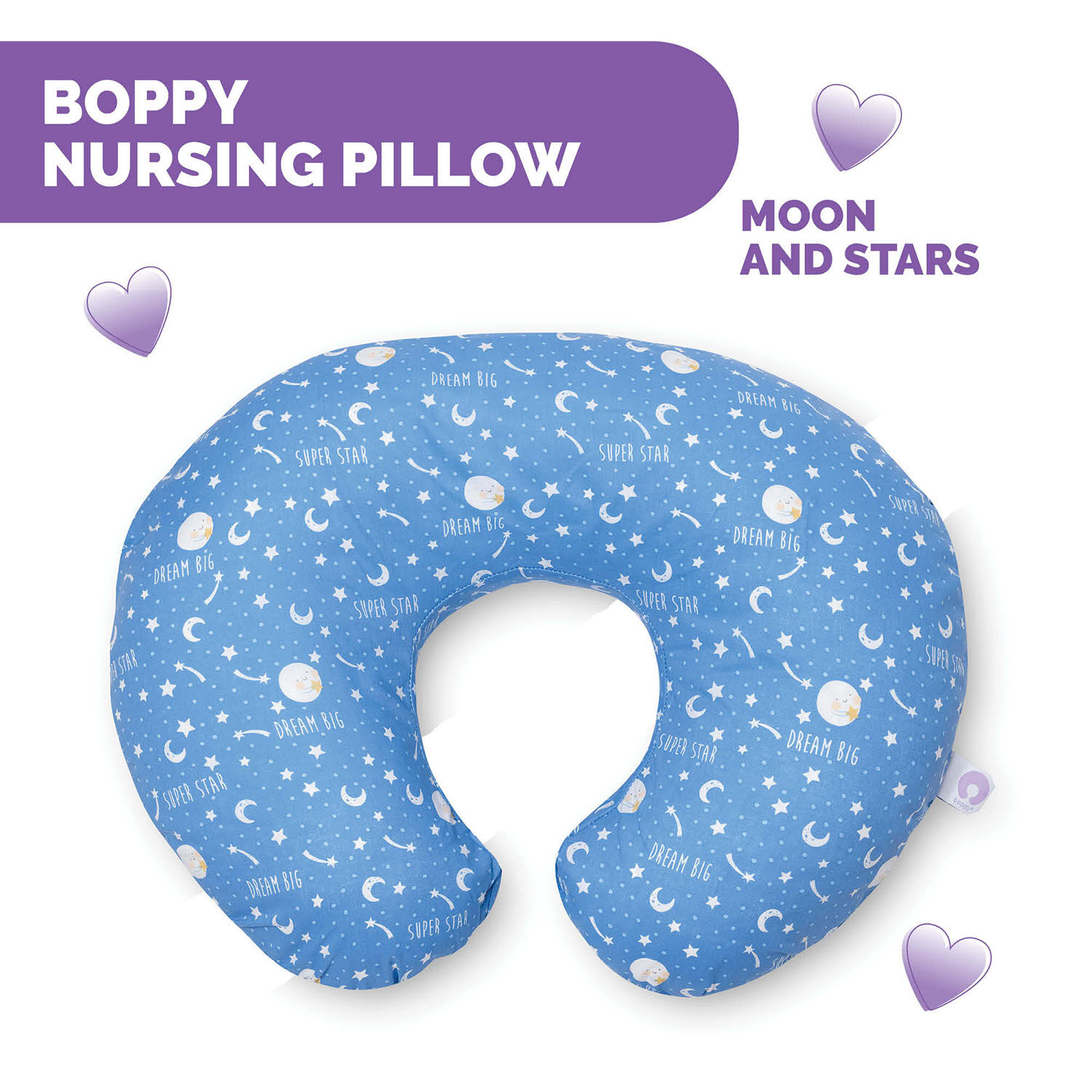 Blue boppy top pillow